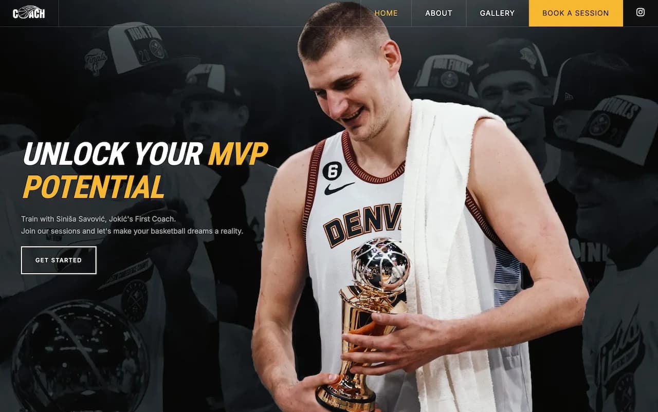 Basketball Coach Website – Freelance Project 
